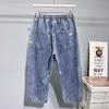 Pantalones Cortos de Mezclilla de Verano para Hombre, Pantalones Rectos Sueltos de Talla Grande de Longitud 7/8 a la Moda, Pantalones de Marca a la Moda de Longitud Media 7/8, Estilo Delgado para Verano