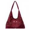 Bolso de Hombro Casual con Remaches Transfronterizos para Mujer 2025 Invierno Nuevo Gran Capacidad Personalizado Moderno Lujo Ligero Bolso de Hombro Cruzado