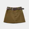 Falda de Ante Vintage ACME para Mujer, Nuevo Estilo Otoño 2026, Falda Corta Versátil de Cintura Alta en Línea A 42170