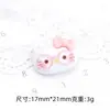 Gatinho Fofo de Óculos Desenho Animado Artesanal DIY Caseiro Cola de Creme Resina Pequenos Acessórios Furo Fivela de Sapato Material para Joias