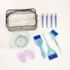 Kit de Tingimento de Cabelo, Misturador de Tinta de Cabelo, Permanente para Salão de Cabeleireiro, Pincel para Mechas, Protetores de Orelha, Posicionamento de Divisão, Grampo Jacaré, Luvas de Proteção