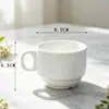 Xícara de Café de Cerâmica, Xícara de Chá Floral Estilo Europeu, Xícara para Milk Tea, Copo Redondo Espesso, Copo de Água Simples Criativo, Uso Comercial em Hotel Restaurante