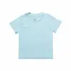 2024 Nova Camiseta Infantil de Verão com Máscara Facial de Manga Curta Alta Elasticidade Roupa Infantil Cor Pura Meninos e Meninas Camiseta Versátil para Usar por Baixo Lote 6