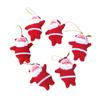 Decoración de Árbol de Navidad Papá Noel 5cm Colgante de Papá Noel Afelpado Rojo Adorno Colgante de Decoración Navideña