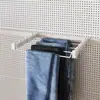 Armario Metálico Accesorios de Tablero Perforado Negro y Blanco Vertical Sin Taladro Almacenamiento de Ropa Almacenamiento Estante Decorativo