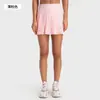 Nueva Falda Corta Deportiva de Yoga Fitness de Doble Capa Anti-Exposición de Secado Rápido para Mujer, Cintura Alta Adelgazante, Versátil y a la Moda