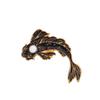 Broche de Animal Marino de Dibujos Animados de Comercio Electrónico Transfronterizo Koi Blanco y Negro Pez Tai Chi Accesorio para Bolsa Insignia de Metal