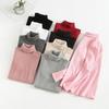 Directo de fábrica cuello alto base elástica grande camisa para mujer ajustada cálida talla grande suéter chaqueta negra fabricantes suministro