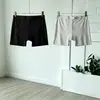 Pantalones Cortos de Seguridad de Modal Estilo Verano de Tres Cuartos Entrepierna Curva Corte Tridimensional Calzoncillos Tipo Boxer Anti-Exposición Sin Enrollarse