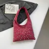 Bolsa Retro de Axila para Mulheres 2025 Inverno Novo Estilo Tendência Cool Rebite Bolsa de Mão Grande Capacidade Moda Bolsa de Ombro