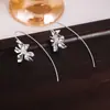 Nuevos Pendientes Metálicos de Iris Estilo Chino Diseño de Nicho Pendientes de Estilo Frío Simple Lujo Accesible Pendientes de Gama Alta para Mujer