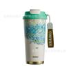 Caneca de Café de Titânio Puro para Meninas de Luxo Leve com Corda Caneca Térmica de Camada Dupla Caneca de Presente de Negócios de Alta Qualidade Caneca de Café de Titânio Puro
