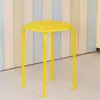 Banqueta de Plástico Casa Oito Furos Redonda Banqueta Mesa de Jantar Banqueta Colorida Simples Espessada Moderna Falsa Malus Banqueta Alta