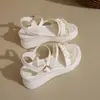 Sandalias Romanas para Mujer 2026 Nuevas de Verano Suela Gruesa Tira Única Versátiles Moda Cuña Estilo Hada Zapatos de Plataforma