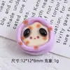 Mini Cha Cha Tarta de Huevo Juego de Comida Dibujos Animados Accesorios DIY Accesorios Pegamento de Crema Resina Pequeños Accesorios Pasador Materiales Hechos a Mano