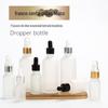 Frasco de óleo essencial fosco com conta-gotas de cabeça plástica frasco de óleo essencial fosco transparente frasco secundário frasco de mistura 5-100ml