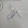 Pinza para el pelo de estilo ballet dulce de encaje con lazo de perlas y cinta, pinza BB, pinza lateral, pinza para mechones rotos, accesorios para el cabello