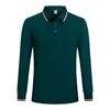 Camiseta de manga larga para hombre, estilo primavera/otoño, con cuello, versátil para uso casual, disponible en tallas grandes, estilo polo, nueva colección 2025