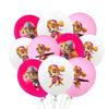 Desenho Animado Tema Cachorro Rosa Festa de Aniversário Infantil Fofo Prato de Papel Copo de Papel Banner Toalha de Mesa Conjunto de Talheres Suprimentos