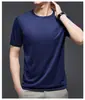 Camiseta de Manga Curta Transfronteiriça Masculina Camiseta Simples Verão Nova Manga Curta Gola Redonda Top Cor Pura Camiseta Gola Redonda Dropshipping
