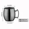 Taza mula dorada brillante europea de Moscú, acero inoxidable, color sólido, metal chapado en cobre, copa de vino, copa de bar de cóctel