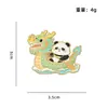 Insignia del Festival del Bote del Dragón 2026 Estilo Chino Bote del Dragón Zongzi Panda Broche Decoración de Mochila Regalo para Empresa Escuela