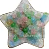 Estéreo Simulado Gradiente de Dos Colores Hoja de Loto Hoja Acrílica DIY Pendientes Hechos a Mano Material para Tocado Venta al por Mayor