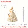 Serie de Bailarinas Princesa Blanca Cuento de Hadas Transfronterizo Llavero Acrílico 2D Colgante para Mochila Decoración Colgante