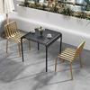 Juego de Mesa y Sillas para Exterior Patio al Aire Libre Hierro Forjado Asiento de Ocio Balcón Mesa para Barbacoa Mesa de Comedor Mesa de Hierro para Parque Mesa de Té