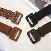 Cinturón Ancho Versátil para Mujer para Combinar con Faldas y Suéteres, Cinturón de Gamuza con Hebilla Decorativa para Vestido, Cinturón Adelgazante para la Cintura