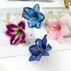 Flor de lirio Hemerocallis de tamaño pequeño cabeza de flor DIY accesorio para pasador de pelo flor para tocado bolsa de material de flor para pasador de pelo salón de bodas pared de flores arreglo floral