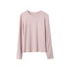[Oufan] Camiseta Clásica de 10 Colores con Hombro Derecho, Cuello Redondo y Mangas Largas para Mujer, Camiseta Base de Otoño e Invierno, Top Interior 3155