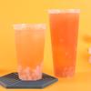 Envases de té con leche desechables Taza de inyección transparente Taza para llevar Pudín de jugo rojo neto Catering Tienda de té con leche Especial Venta al por mayor