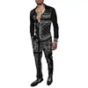 Exportação Europeia e Americana 2025 Nova Moda Casual Tendência Masculina Xadrez Estampado 3D Conjunto de Calça e Camisa de Manga Longa