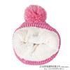 Conjunto de tres piezas de gorro, bufanda y guantes de bola de pelo para niños de Amazon cuhk, traje de punto cálido con forro polar para invierno para niños