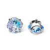 F136 Titanio Fondo Redondo Garras Montadas Cuadrado Grueso de Mano Flor Gradiente Aretes Aleación de Titanio G23 Joyería para Perforaciones Aretes Clavos para Cartílago del Oído