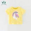 Camiseta de Algodão Puro Estilo Europeu e Americano Transfronteiriça Manga Curta Nova de Verão para Meninas Tops para Meninas Gola Redonda Roupa Infantil Roupa Infantil de Tamanho Pequeno e Médio
