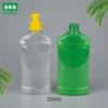 250ml Verde Ecológico PCR PET Flexível Frasco de Detergente para Louça Frasco de Gel Desinfetante Mãos Livres Frasco com Embalagem Selada