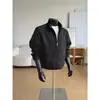 Chaqueta Retro Estilo Old Money con Cuello Alto tipo Lino para Hombre Talla Grande Marca de Moda Primavera/Otoño 2026 Chaqueta Transpirable para el Trabajo