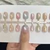 [30 Peças] Unhas Usáveis de Bolinhas Arco-Íris Arte de Unha Finalizada Unhas Pré-Fabricadas Atacado Doce Verão Estilo Coreano