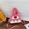 Bolso de Mano de Peluche de Dibujos Animados de Comercio Exterior, Bolso Cruzado Lindo de Kuromi para Niños, Bolso Versátil de Oso Fresa Perro