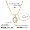Collar Jingqiao de Acero de Titanio 18K con Circonita Lujo Accesible Cadena de Clavícula de Gama Alta Joyería que No Se Desvanece Joyería de Acero Inoxidable Transfronterizo