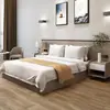 Cama de Madera Maciza Minimalista Moderna Cama Individual de 1.8m Dormitorio Principal Cama Individual de 1.5m Cama de Panel Económica para Alquiler de 1.2m