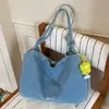 Bolsa de Hombro de Mezclilla Lavada Nueva de Verano Transfronteriza 2026 Bolso Cruzado Rayado para Mujer Bolso Casual de Gran Capacidad