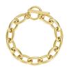 Acero de Titanio Chapado en Oro de 18 Quilates Diseño de Nicho Europeo y Americano Pulsera de Cadena Exagerada Estilo Hip-Hop Ins Cadena B202187