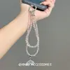 [Sonho de Borboleta Roxa] Corrente de Celular com Contas de Borboleta Roxa de Luxo Leve, Elegante de Indústria Pesada, Pingente de Bolsa Moderno e Versátil