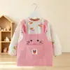 Abrigo para niños bebé anti-vestir impermeable anti-suciedad blusa ropa protectora niñas niños otoño e invierno manga larga babero para bebé falda