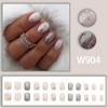 Comercio exterior simple copo de nieve flash hada dulce temperamento manicura copo de nieve navideño corto de alta gama usar armadura
