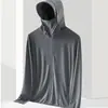 Ropa de protección solar para hombres y mujeres, chaqueta fina y transpirable con capucha para protección solar de primavera y verano para parejas, para ciclismo y pesca al aire libre