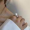 G French Niche Simulado Natural Seawater Ball Ring Ring Blogger Recomendado 18K Cobre Banhado Feminino R9-2